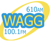 WAGG 610 AM and 100.1 FM